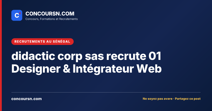 Illustration de l’article : didactic corp sas recrute 01 Designer & Intégrateur Web