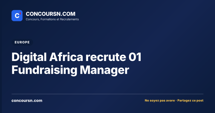Illustration de l’article : Digital Africa recrute 01 Fundraising Manager