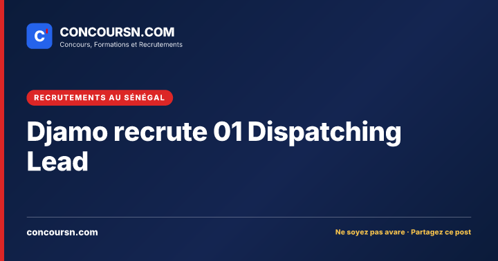 Illustration de l’article : Djamo recrute 01 Dispatching Lead