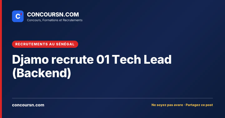 Illustration de l’article : Djamo recrute 01 Tech Lead (Backend)