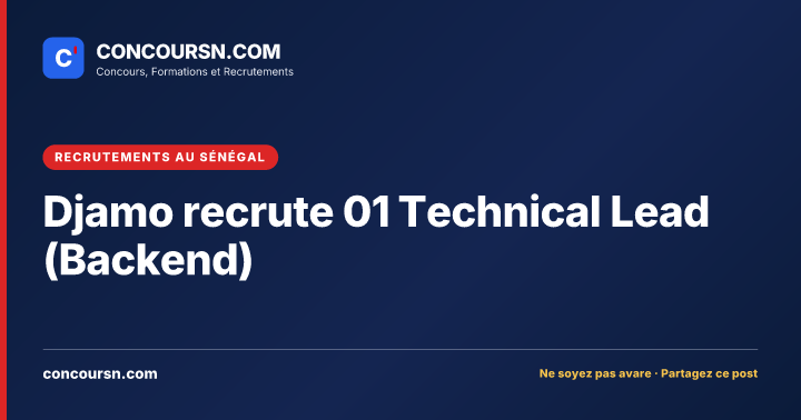 Illustration de l’article : Djamo recrute 01 Technical Lead (Backend)