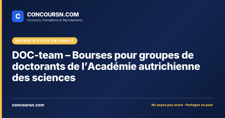 Illustration de l’article : DOC-team – Bourses pour groupes de doctorants de l’Académie autrichienne des sciences