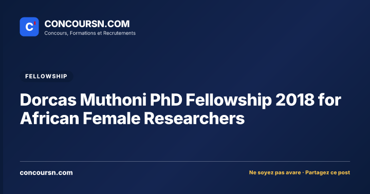 Illustration de l’article : Dorcas Muthoni PhD Fellowship 2018 for African Female Researchers