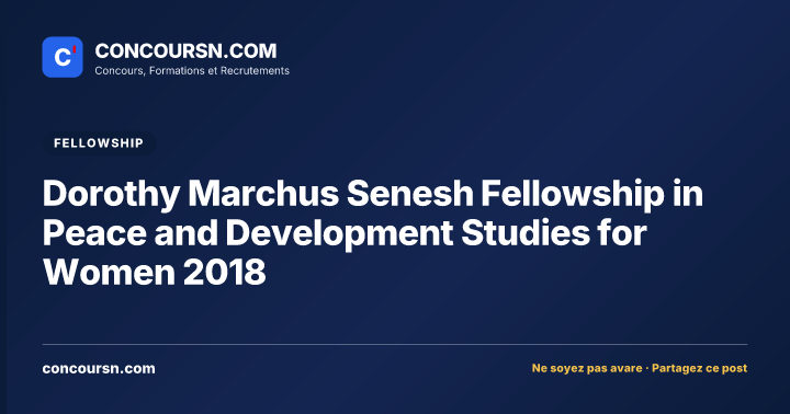 Illustration de l’article : Dorothy Marchus Senesh Fellowship in Peace and Development Studies for Women 2018