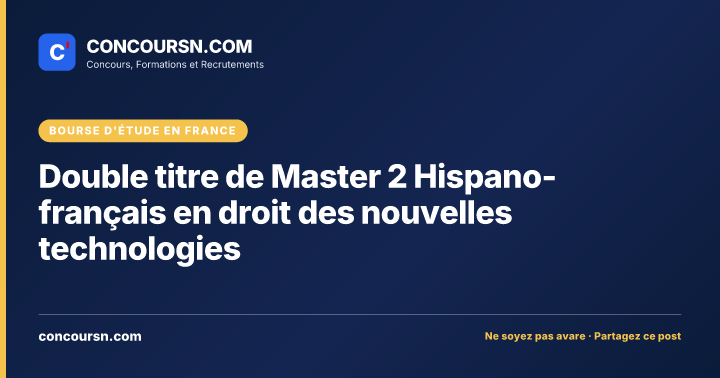 Illustration de l’article : Double titre de Master 2 Hispano-français en droit des nouvelles technologies