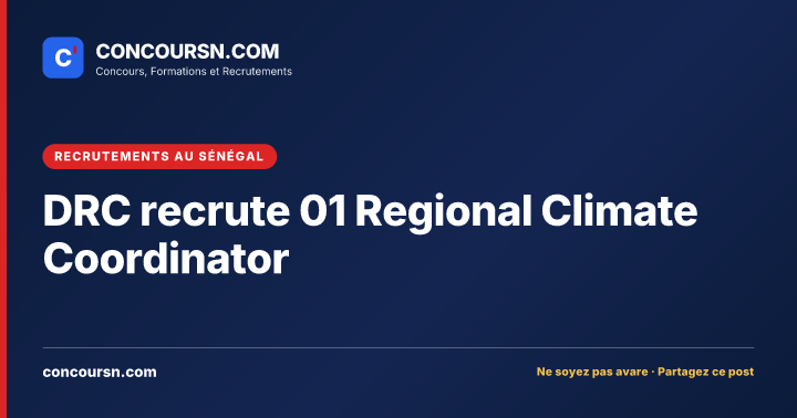 Illustration de l’article : DRC recrute 01 Regional Climate Coordinator