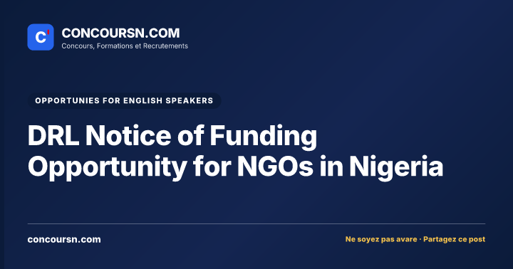 Illustration de l’article : DRL Notice of Funding Opportunity for NGOs in Nigeria