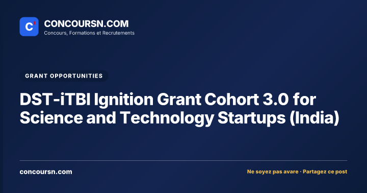 Illustration de l’article : DST-iTBI Ignition Grant Cohort 3.0 for Science and Technology Startups (India)