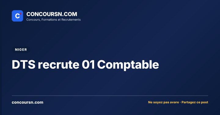 Illustration de l’article : DTS recrute 01 Comptable