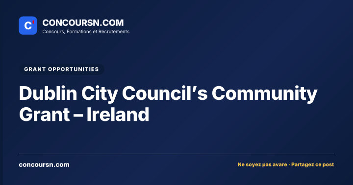 Illustration de l’article : Dublin City Council’s Community Grant – Ireland