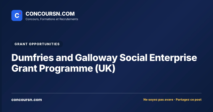 Dumfries and Galloway Social Enterprise Grant Programme (UK)