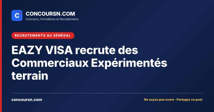 Illustration de l’article : EAZY VISA recrute des Commerciaux Expérimentés terrain