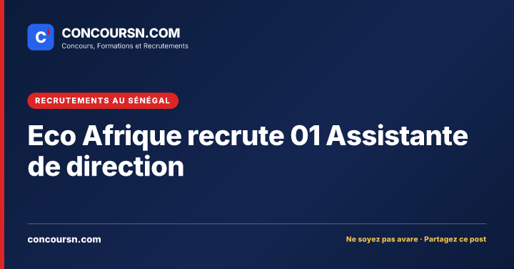 Illustration de l’article : Eco Afrique recrute 01 Assistante de direction