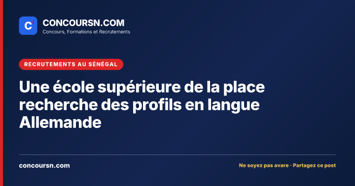 Illustration de l’article : Une école supérieure de la place recherche des profils en langue Allemande
