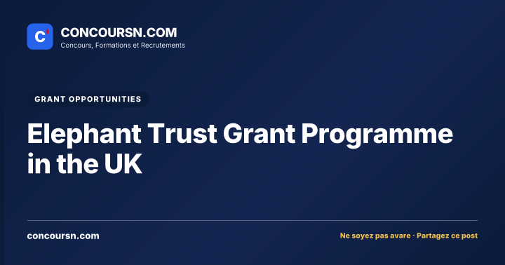 Elephant Trust Grant Programme in the UK