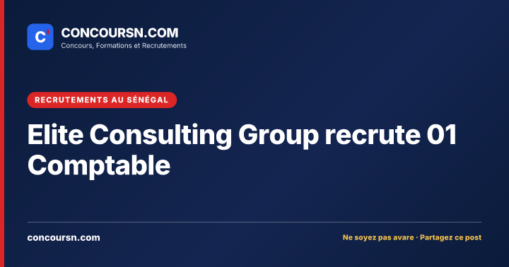 Illustration de l’article : Elite Consulting Group recrute 01 Comptable