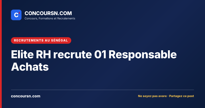 Illustration de l’article : Elite RH recrute 01 Responsable Achats