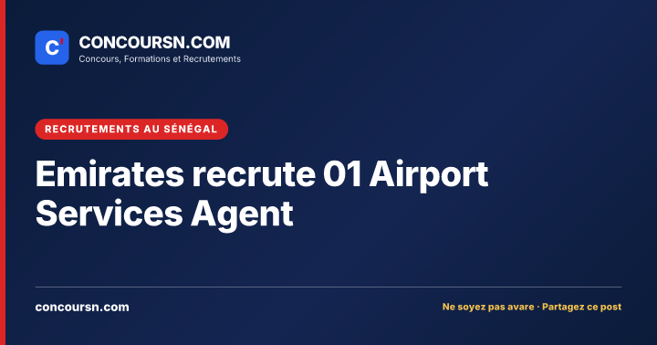 Illustration de l’article : Emirates recrute 01 Airport Services Agent