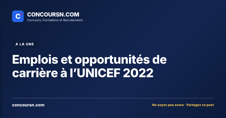 Illustration de l’article : Emplois et opportunités de carrière à l’UNICEF 2022