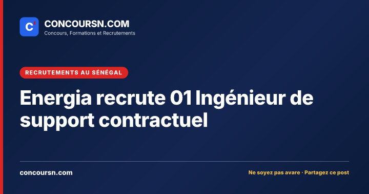 Illustration de l’article : Energia recrute 01 Ingénieur de support contractuel