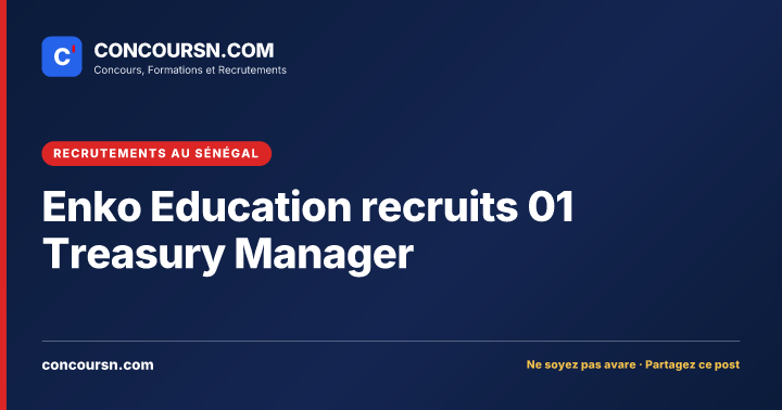 Illustration de l’article : Enko Education recruits 01 Treasury Manager