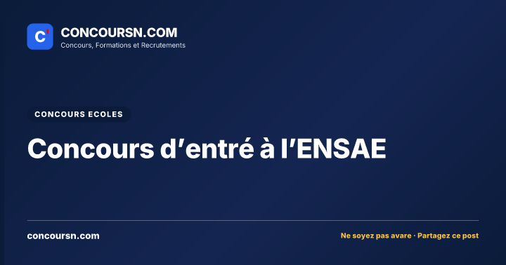 Illustration de l’article : Concours d’entré à l’ENSAE