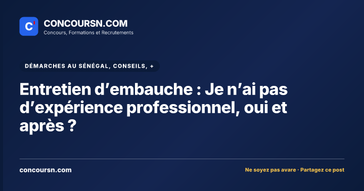 Illustration de l’article : Entretien d’embauche : Je n’ai pas d’expérience professionnel, oui et après ?