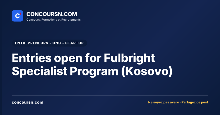 Illustration de l’article : Entries open for Fulbright Specialist Program (Kosovo)