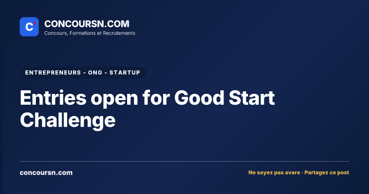 Illustration de l’article : Entries open for Good Start Challenge