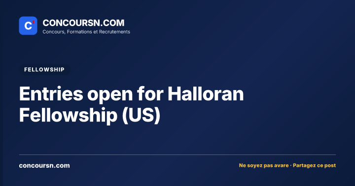 Illustration de l’article : Entries open for Halloran Fellowship (US)