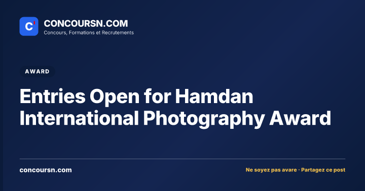 Illustration de l’article : Entries Open for Hamdan International Photography Award