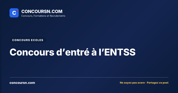 Illustration de l’article : Concours d’entré à l’ENTSS