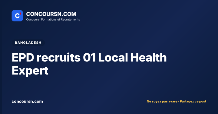 Illustration de l’article : EPD recruits 01 Local Health Expert