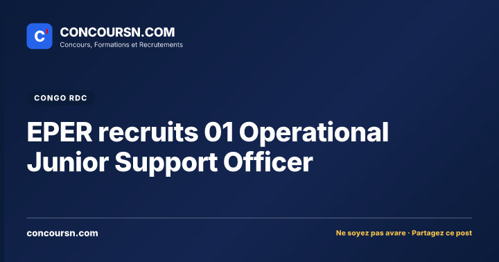 Illustration de l’article : EPER recruits 01 Operational Junior Support Officer