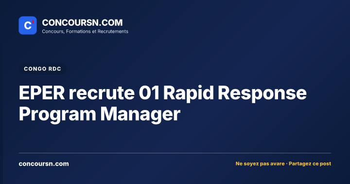 Illustration de l’article : EPER recrute 01 Rapid Response Program Manager