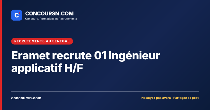 Illustration de l’article : Eramet recrute 01 Ingénieur applicatif H/F