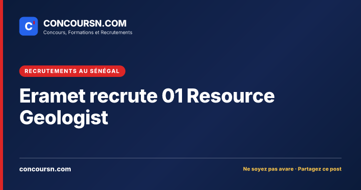 Illustration de l’article : Eramet recrute 01 Resource Geologist