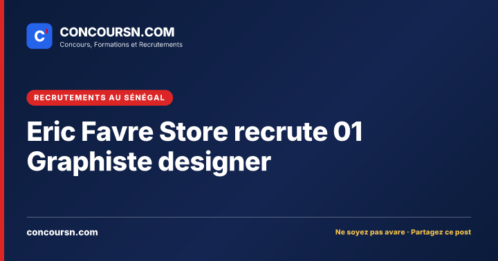 Illustration de l’article : Eric Favre Store recrute 01 Graphiste designer