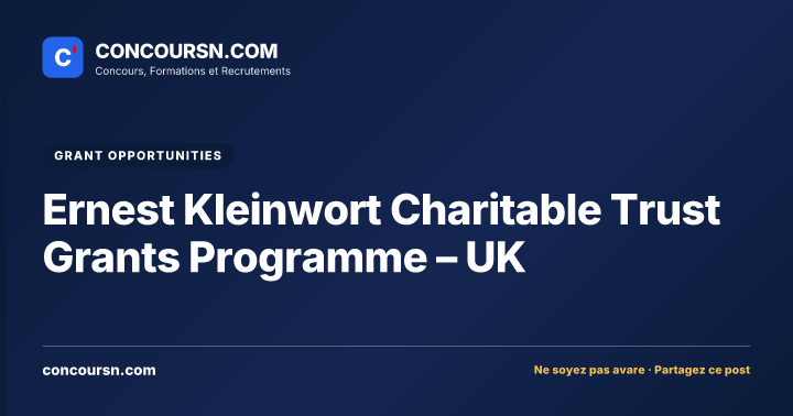 Illustration de l’article : Ernest Kleinwort Charitable Trust Grants Programme – UK