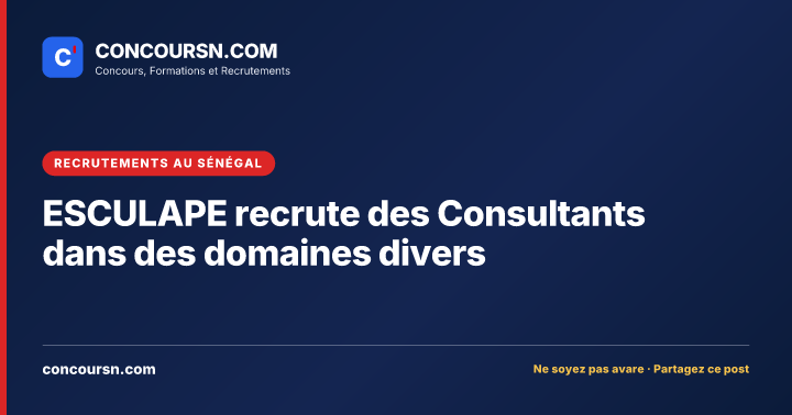 Illustration de l’article : ESCULAPE recrute des Consultants dans des domaines divers