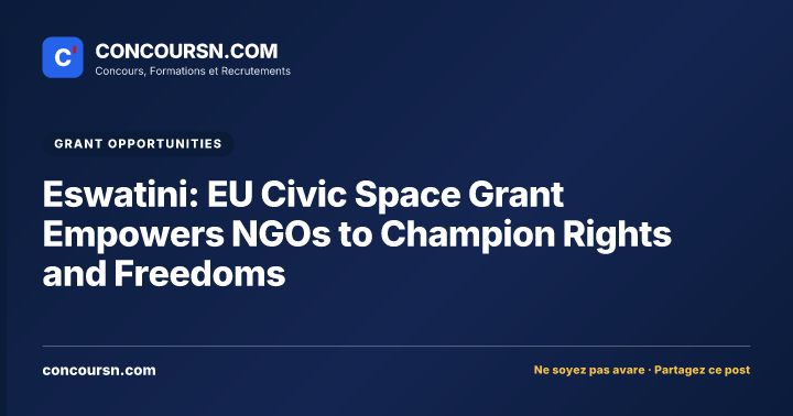 Eswatini: EU Civic Space Grant Empowers NGOs to Champion Rights and Freedoms
