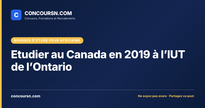 Etudier au Canada en 2019 à l’IUT de l’Ontario