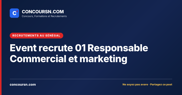 Illustration de l’article : Event recrute 01 Responsable Commercial et marketing