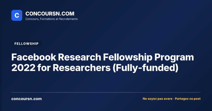 Illustration de l’article : Facebook Research Fellowship Program 2022 for Researchers (Fully-funded)