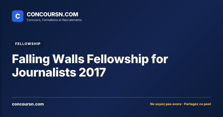 Illustration de l’article : Falling Walls Fellowship for Journalists 2017