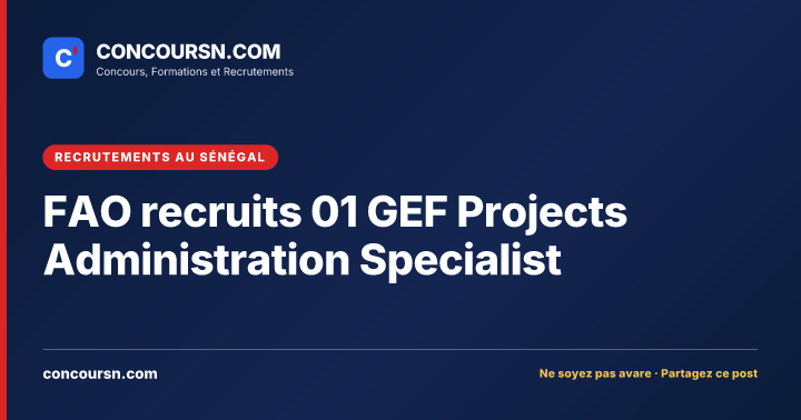 Illustration de l’article : FAO recruits 01 GEF Projects Administration Specialist