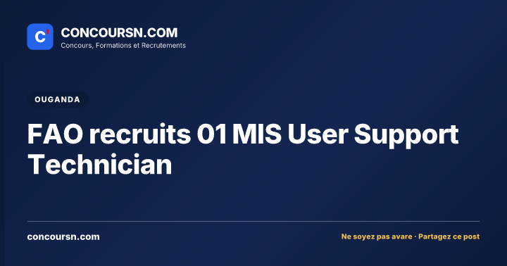 Illustration de l’article : FAO recruits 01 MIS User Support Technician