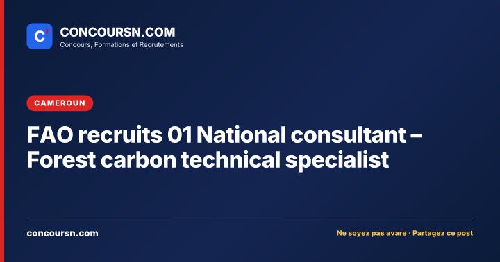 Illustration de l’article : FAO recruits 01 National consultant – Forest carbon technical specialist
