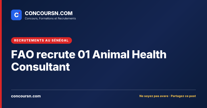 Illustration de l’article : FAO recrute 01 Animal Health Consultant