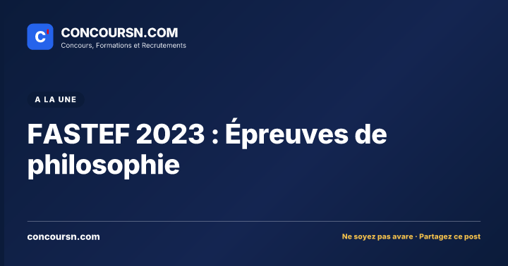Illustration de l’article : FASTEF 2023 : Épreuves de philosophie